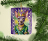American Hairless Terrier King of Mardi Gras Porcelain Christmas Ornament product image at NuMercy 2