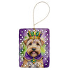 Wheaten Terrier King of Mardi Gras Porcelain Christmas Ornament DAC4904 product image at NuMercy