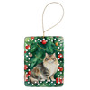 Cymric Cat By the Christmas Tree Porcelain Ornament product image at NuMercy