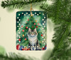 La Perm Cat By the Christmas Tree Porcelain Ornament product image at NuMercy 2