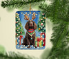 American Water Spaniel Christmas Reindeer Porcelain Ornament product image at NuMercy 2