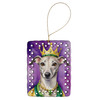 Whippet King of Mardi Gras Porcelain Christmas Ornament DAC4905 product image at NuMercy