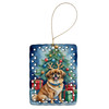 Tibetan Spaniel Christmas Reindeer Porcelain Ornament product image at NuMercy