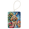 Cockapoo Christmas Reindeer Porcelain Ornament product image at NuMercy