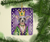 Chinese Crested King of Mardi Gras Porcelain Christmas Ornament product image at NuMercy 2