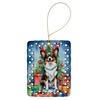 Papillon Christmas Reindeer Porcelain Ornament product image at NuMercy