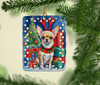 Chihuahua Christmas Reindeer Porcelain Ornament product image at NuMercy 2