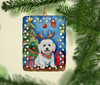 Coton de Tulear Christmas Reindeer Porcelain Ornament product image at NuMercy 2