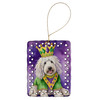 Komondor King of Mardi Gras Porcelain Christmas Ornament product image at NuMercy
