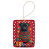Black Pug Holiday Christmas Porcelain Ornament product image at NuMercy
