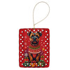 Border Terrier Holiday Christmas Porcelain Ornament product image at NuMercy