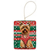 Yorkshire Terrier Yorkie Christmas Porcelain Ornament DAC3699 product image at NuMercy