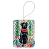 Black Labrador Retriever Christmas Porcelain Ornament DAC3499 product image at NuMercy