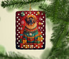 Tibetan Mastiff Holiday Christmas Porcelain Ornament product image at NuMercy 2