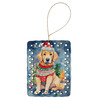 Golden Retriever Christmas Porcelain Ornament DAC3480 product image at NuMercy
