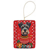 Schnauzer Holiday Christmas Porcelain Ornament product image at NuMercy