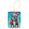 English Bulldog Christmas Porcelain Ornament DAC3447 product image at NuMercy