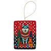 Alaskan Klee Kai Holiday Christmas Porcelain Ornament product image at NuMercy