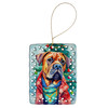 Dogue de Bordeaux Christmas Porcelain Ornament DAC3444 product image at NuMercy