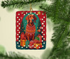 Red Redbone Coonhound Holiday Christmas Porcelain Ornament product image at NuMercy 2