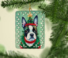 Boston Terrier Christmas Porcelain Ornament DAC3386 product image at NuMercy 2