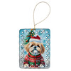 Lhasa Apso Christmas Porcelain Ornament DAC3516 product image at NuMercy