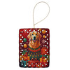 Golden Retriever Holiday Christmas Porcelain Ornament product image at NuMercy