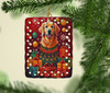 Golden Retriever Holiday Christmas Porcelain Ornament product image at NuMercy 2