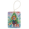 Basset Hound Christmas Porcelain Ornament DAC3346 product image at NuMercy