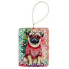 Pug Christmas Porcelain Ornament DAC3597 product image at NuMercy