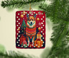Norwegian Buhund Holiday Christmas Porcelain Ornament product image at NuMercy 2