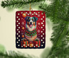 Australian Shepherd Holiday Christmas Porcelain Ornament product image at NuMercy 2