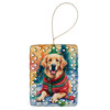 Golden Retriever Christmas Porcelain Ornament DAC3478 product image at NuMercy
