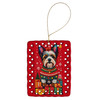 Biewer Terrier Holiday Christmas Porcelain Ornament product image at NuMercy