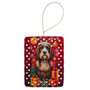 Petit Basset Griffon Vendeen Holiday Christmas Porcelain Ornament product image at NuMercy