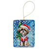 Shih Tzu Christmas Porcelain Ornament DAC3654 product image at NuMercy