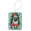 Pug Christmas Porcelain Ornament DAC3598 product image at NuMercy