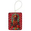 Irish Setter Holiday Christmas Porcelain Ornament product image at NuMercy