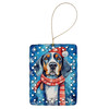Black and Tan Coonhound Christmas Porcelain Ornament DAC3374 product image at NuMercy