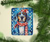 Black and Tan Coonhound Christmas Porcelain Ornament DAC3374 product image at NuMercy 2