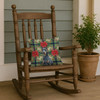 Blue Doberman Pinscher Christmas Poinsettias Throw Pillow 14" x 14" product image at NuMercy 4