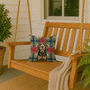 Black and Tan Otterhound Christmas Poinsettias Throw Pillow 14" x 14" product image at NuMercy 3