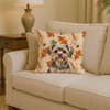 Yorkiepoo Heirloom Fall Throw Pillow 14" x 14" product image at NuMercy 2