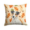 White with Black Markings Russell Terrier Heirloom Fall Throw Pillow 14" x 14" product image at NuMercy