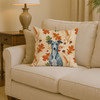 Blue Whippet Heirloom Fall Throw Pillow 14" x 14" product image at NuMercy 2