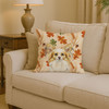Lemon and White Papillon Heirloom Fall Throw Pillow 14" x 14" product image at NuMercy 2