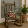 Irish Terrier Christmas Poinsettias Throw Pillow 14" x 14" product image at NuMercy 4