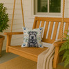 Black Shar Pei Coastal Sea Glass Throw Pillow 14" x 14" product image at NuMercy 3