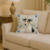 Smooth Fox Terrier Coastal Sea Glass Throw Pillow 14" x 14" product image at NuMercy 2