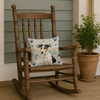 Smooth Fox Terrier Coastal Sea Glass Throw Pillow 14" x 14" product image at NuMercy 4
